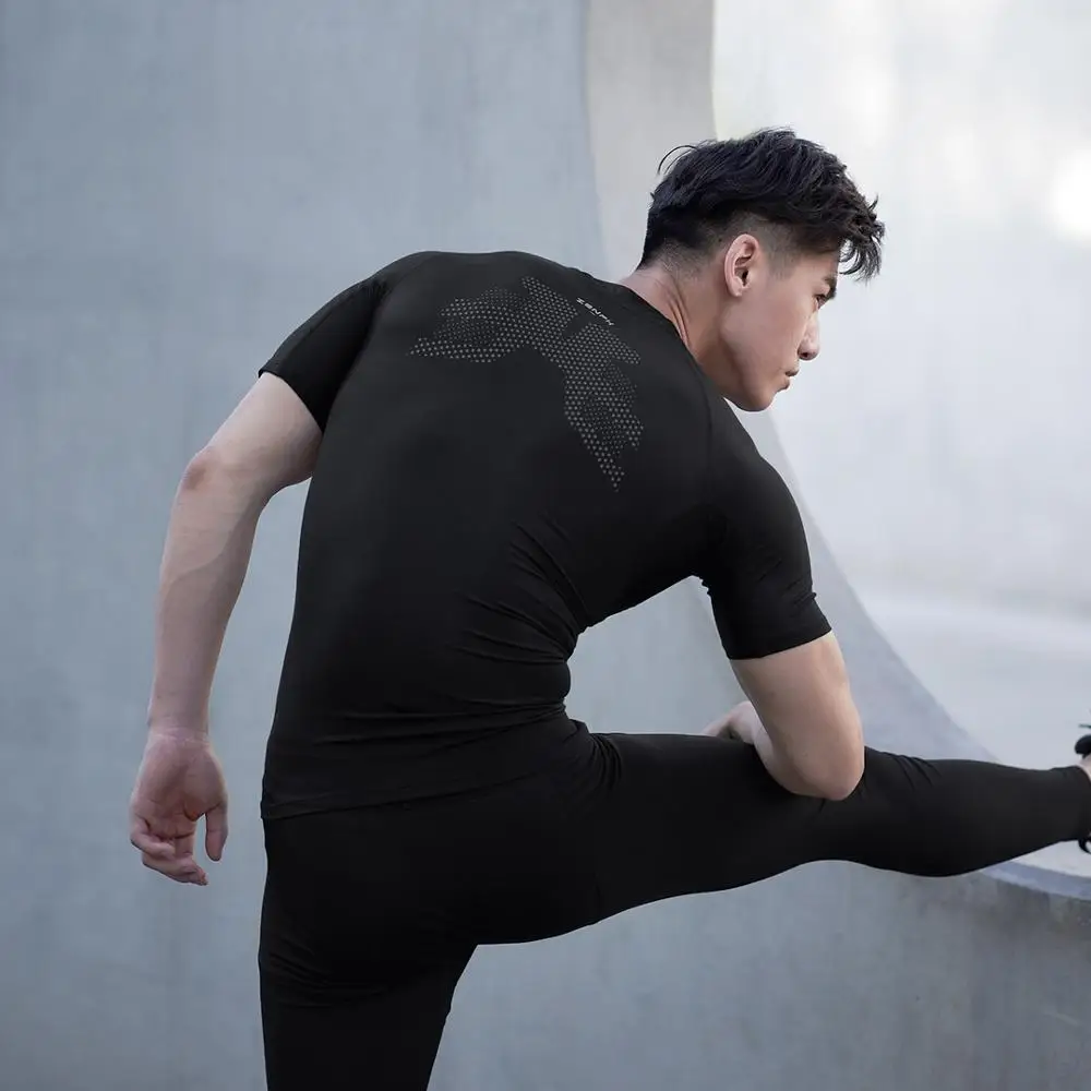 Xiaomi ZENPH Мужская умная спортивная одежда мониторинг в реальном времени высокая эластичность быстросохнущая летняя спортивная футболка для бега с коротким рукавом