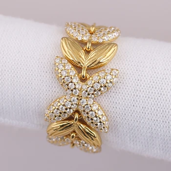 

Authentic S925 Shine Circle Of Seeds With Crystal Rings For Women Wedding Party Gift fit Lady Fine Jewelry