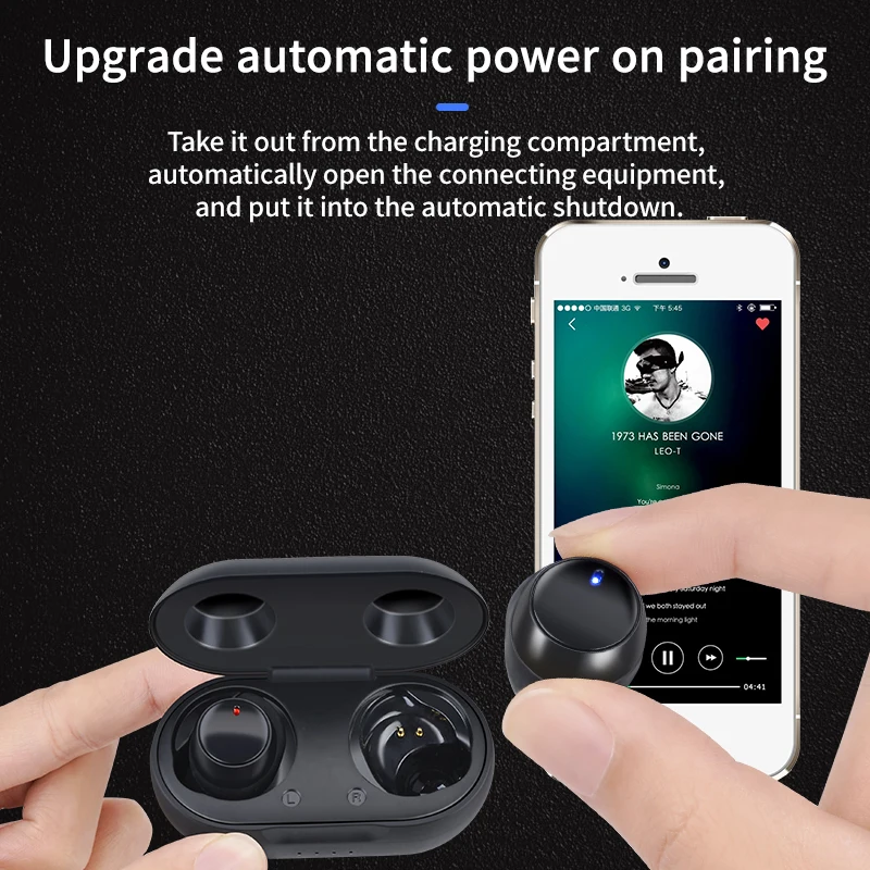 V5 0 Bluetooth Earphone Mini Earbuds Twins Waterproof Sport Wireless Earphone 6D Stereo Earbuds for Xiaomi Samsung Apple Huawei