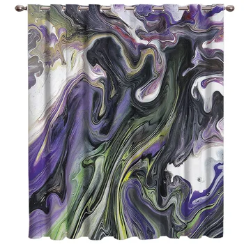 

Abstract Acrylic Painting Floral Fabric Kids Window Treatment Hardware Sets Curtain