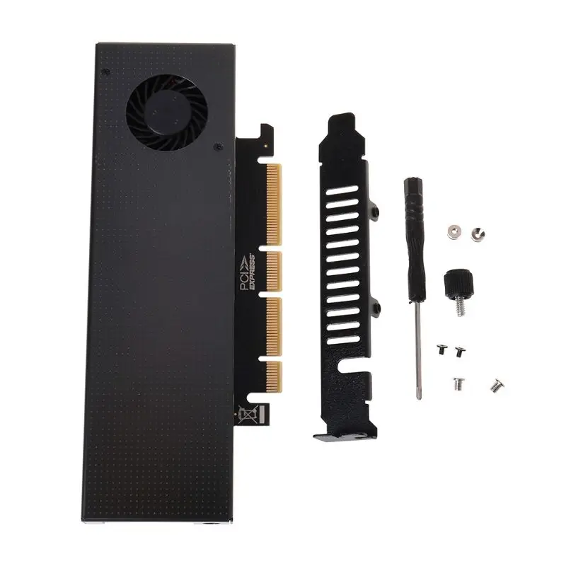 M.2 NVMe NGFF к PCIE3.0 SSD адаптер карта SATA3 с охлаждающим вентилятором карта расширения