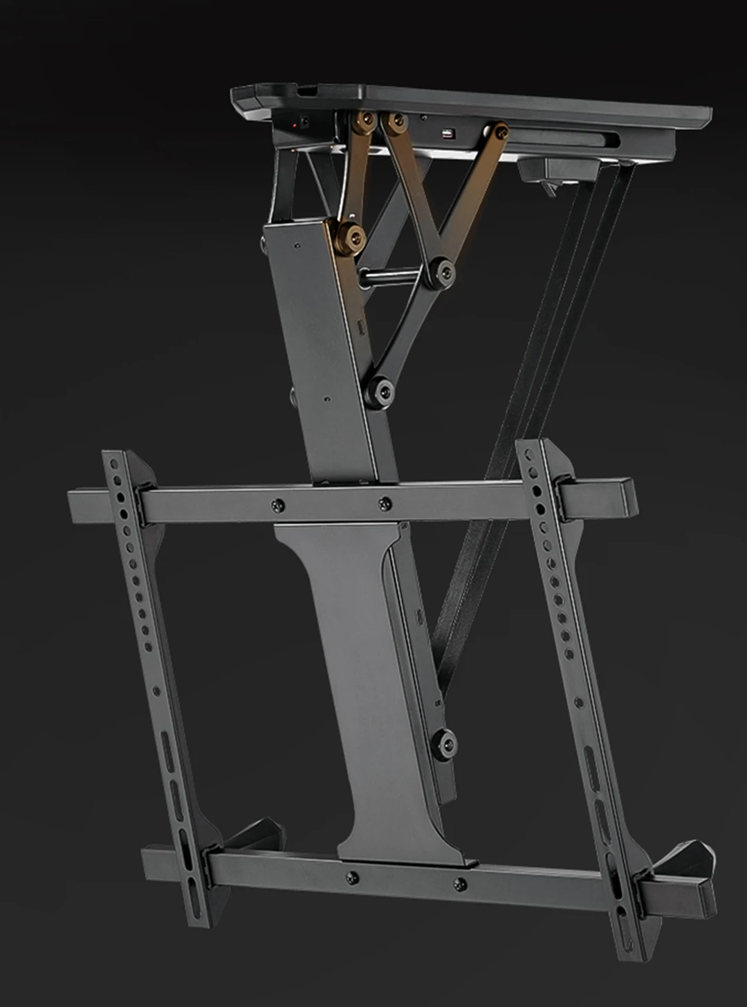 32 ~ 70 "Staffa Tv Smart Remote Control Pieghevole Hide Holder Ascensore Elettrico Soffitto Supporto Tv Regolabile Carico 35 Kg