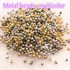 NEW 3mm 4mm Gold/Silver/Bronze/Silver Tone Metal Beads Smooth Ball Spacer Beads For Jewelry Making Diy Jewelry Findings ► Photo 1/6