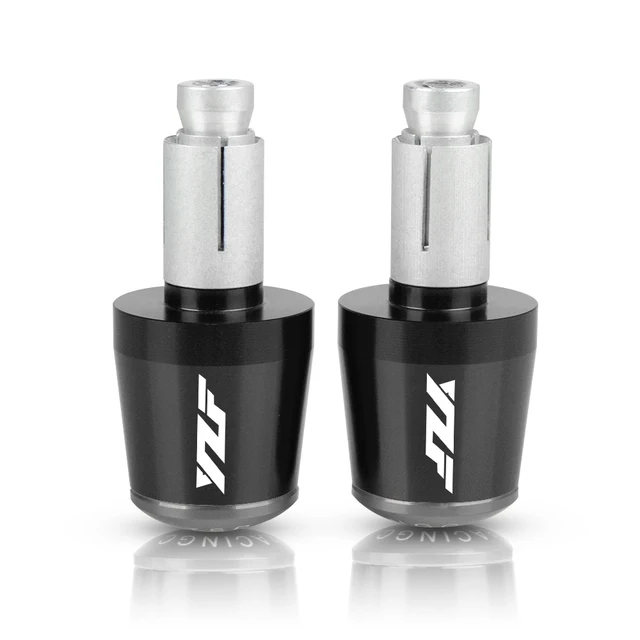 CNC 22MM Motorcycle Handlebar Grips Handle Bar Cap End Plugs For Yamaha YZF R1 YZF R6 YZFR6 YZF R125 YZFR15 R25 YZF R3 YZF R25 black gray
