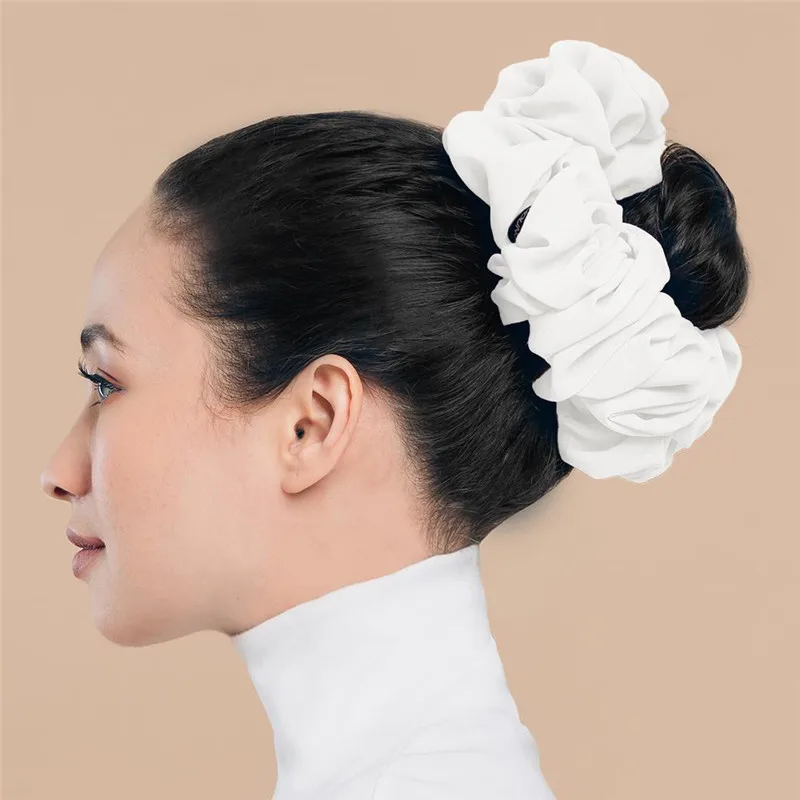 Scrunchies Chiffon Hair Ban Muslim Women Headband Hair Ring Tie Bun Clip Hijab Scarf