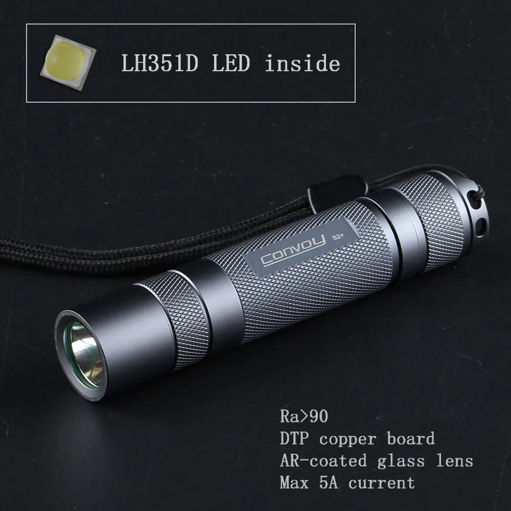 

Convoy S2 Plus Flashlight Samsung LH351D Led Inside Torch Flash Light Lanterna Led 18650 Linterna Camping Latarka Work Zaklamp