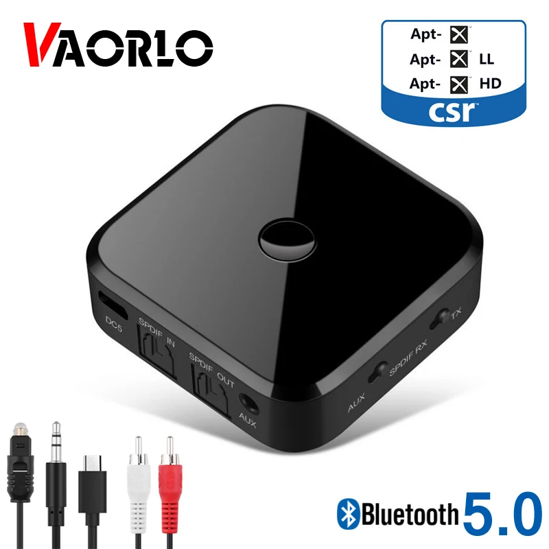 Vaorlo Draadloze Audio Zender Bluetooth 5.0 Ontvanger Adapter Supprt