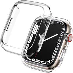Premium Apple Watch Protective Cover with Screen Protector - Enhanced Durability and Style for 45mm series 7 8 (PC Case)