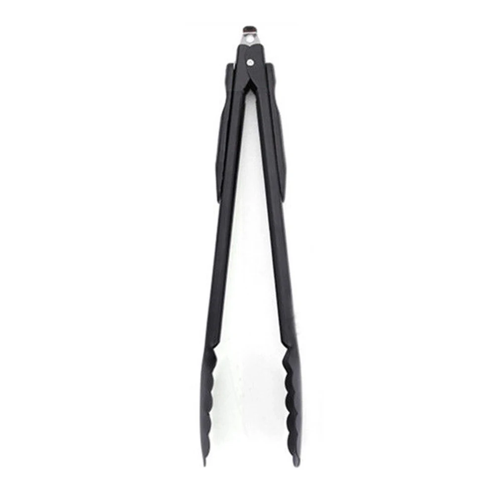 

Salad Black Barbecue Party Food Tongs Baking Stainless Steel Buffet Bread Clip Home Camping Kitchen Tool Accessories Cooking