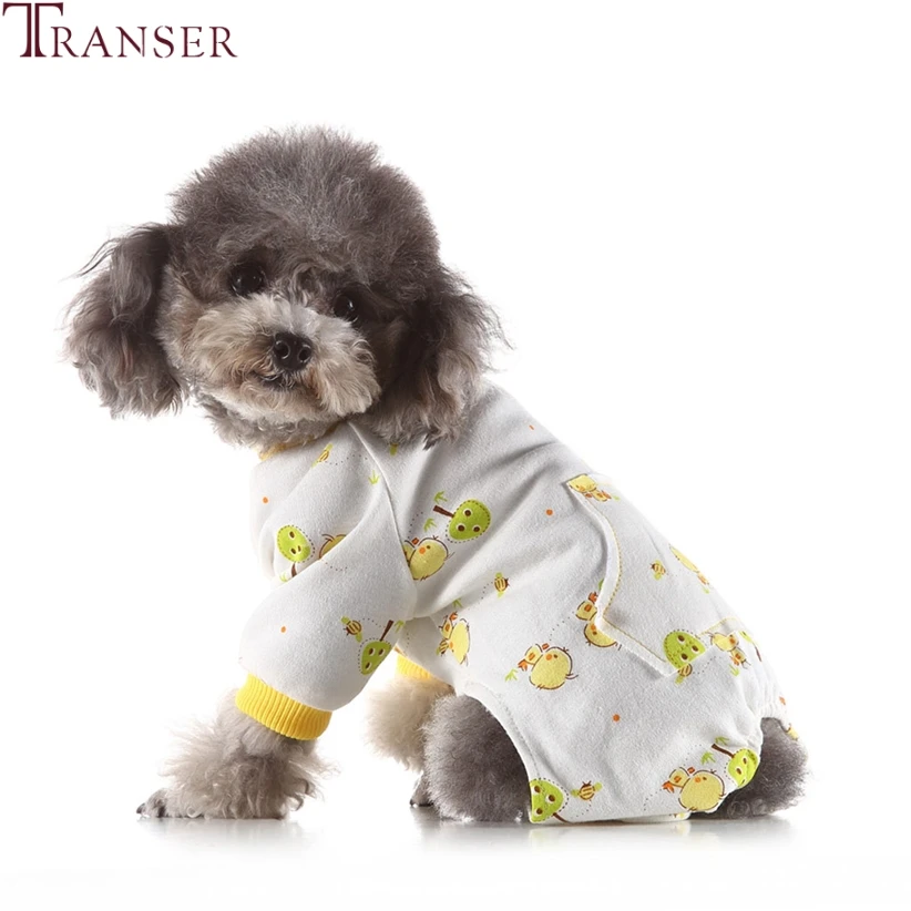 

Transer Chicken Print Cotton Jumpsuits for Small Dogs Puppy Teddy Clothes Costume Home Sleepwear Pet Apparel Drop Shipping 908
