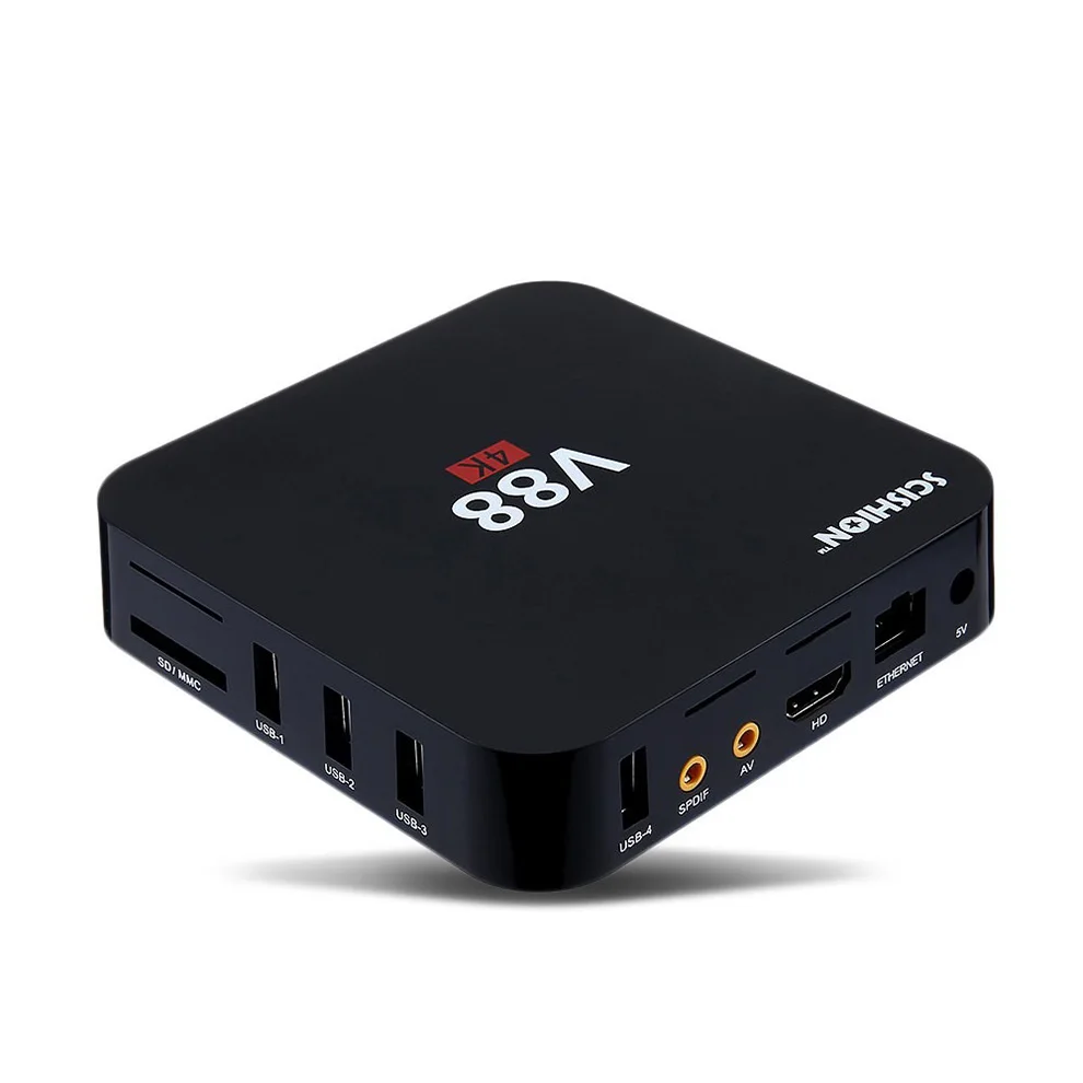 V88 Android iptv-приставка Android 7,1 OS 1 Гб ram 8 Гб RK3229 четырехъядерный 1080P WiFi HDMI Smart TV BOX медиаплеер телеприставка