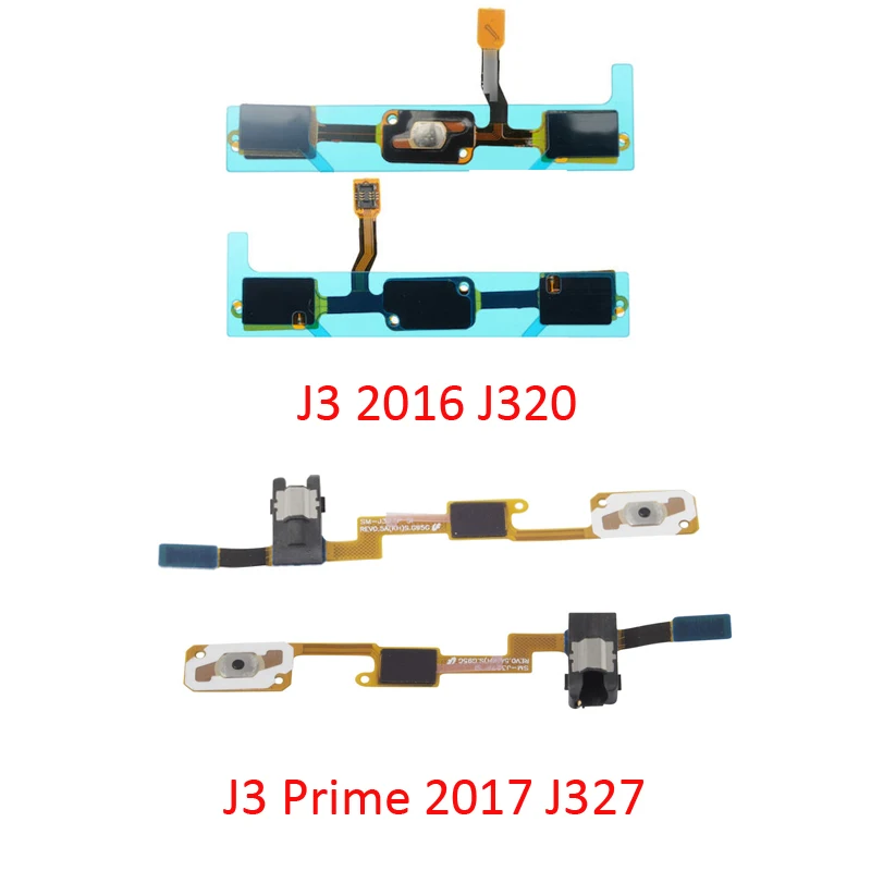 

Home Button Earphone Flex For Samsung J3 Prime 2016 2017 J327 J320 Original Phone New Menu Audio Jack Flex Cable Repair Parts