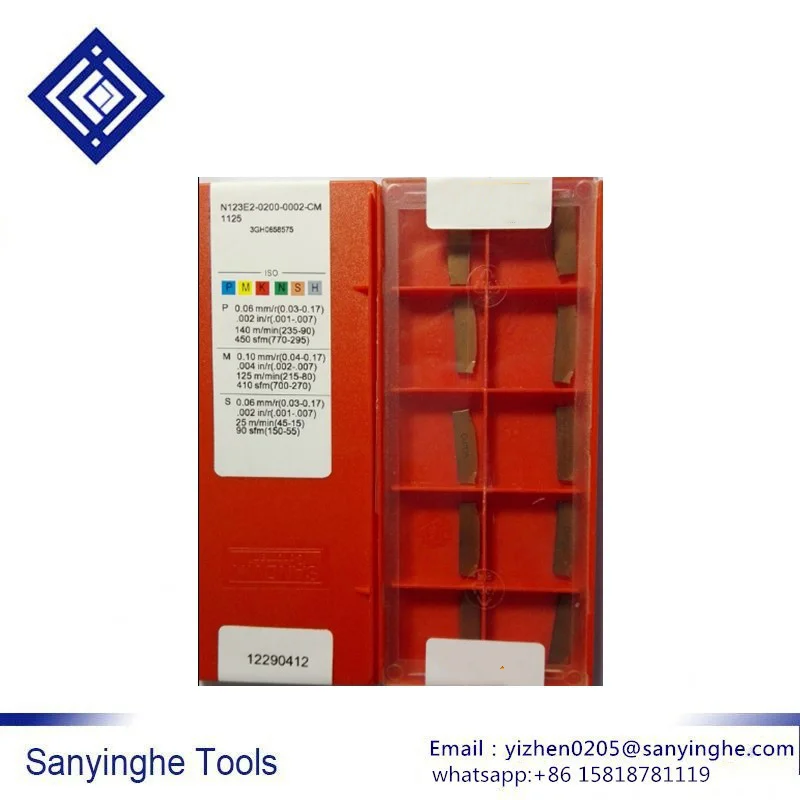 N123E2-0200-0002-CM 1125 cnc Твердосплавные Режущие наконечники CNC твердосплавные Токарные Вставки cnc лезвия(10 шт./лот