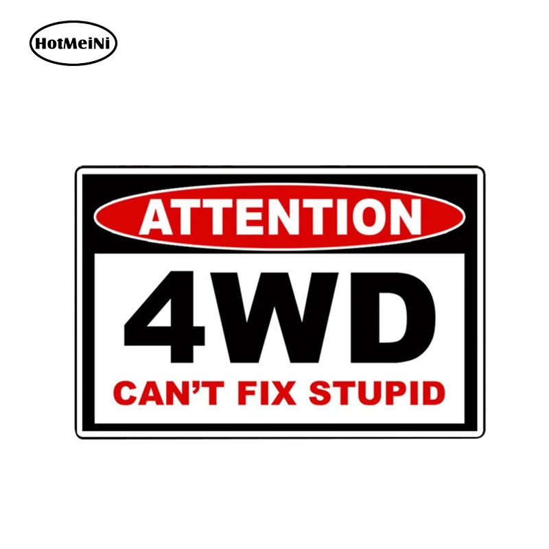 HotMeiNi 13cm X 8.6cm Funny 4WD Off Road Warning Sticker Decal Car Truck Bumper Graphic 4x4 ATV