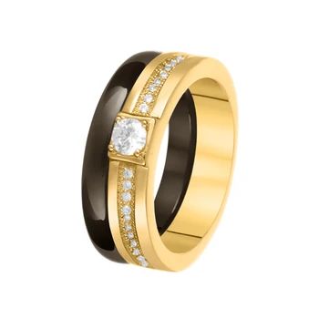 

Кольцо из серебра с керамикой и фианитами R00691