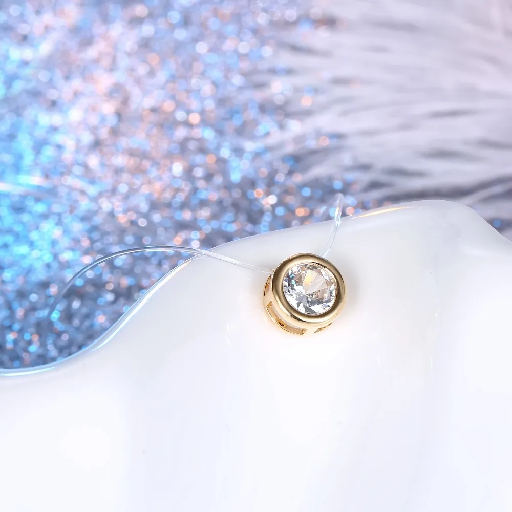Dayoff-Transparent-Zircon-Round-Pendant-Necklaces-Women-Jewelry-Gold-Fishing-Invisible-Necklace-Hollow-Collar-Clavicel-Chain (1)