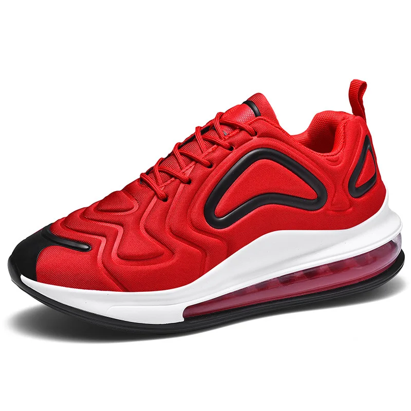 Мужская и женская спортивная Брендовая обувь для бега с воздушной подушкой, спортивные кроссовки, мужские удобные спортивные кроссовки, черные и белые беговые кроссовки - Цвет: Red