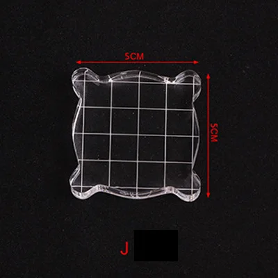 J. 5x5cm Curve Акриловый блок для прозрачного штампа, необходимые инструменты для штамповки для скрапбукинга, рукоделия, штампы для изготовления прозрачных уплотнительных ручек, блоки - Цвет: J. 5x5cm Curve