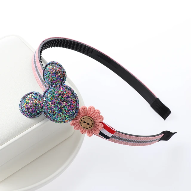 Cute girl hairbands bow Hair bands headwear with tooth non-slip hair band hair accessories Korean girl baby hair band Headdress style-3