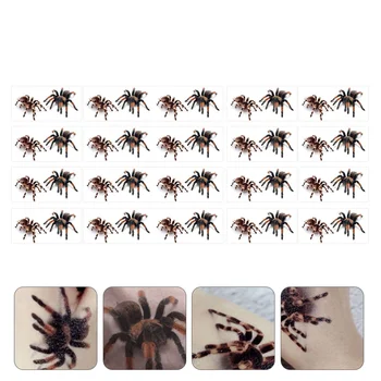 

20 Sheets Stickers Scary Waterproof Temporary Halloween Tattoos Tattoos Stickers Spider Stickers for Body Arms