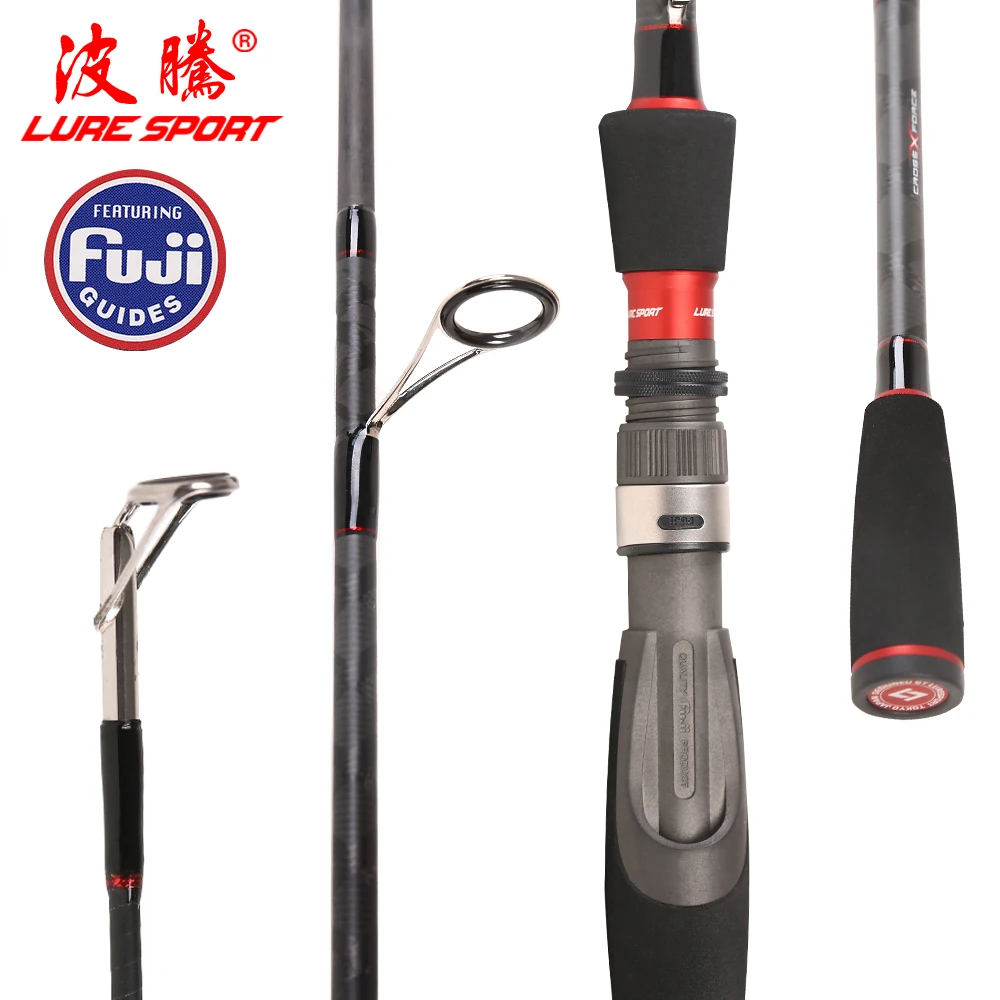 LureSport туристическая Удочка Fsihing 2,1 М/2,4 м FUJI направляющая катушка сиденье X-Cross углеродное спиннинговое литье Приманка Удочка