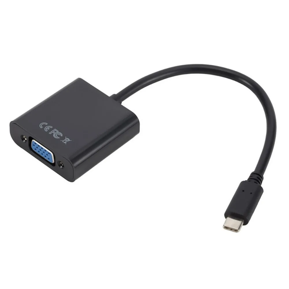 Тип C к VGA Кабель-адаптер USB C USB 3,1 к VGA адаптер для Macbook VGA кабель разветвитель дропшиппинг Лидер продаж