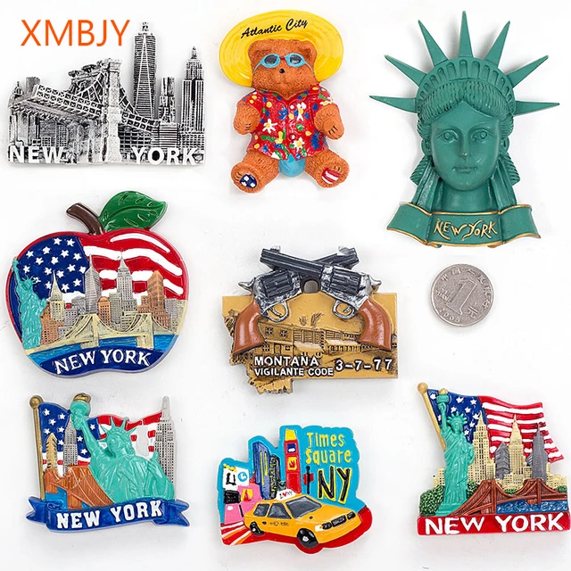 New York Souvenir Fridge Magnet  Refrigerator Sticker Magnets - Fridge  Magnets New - Aliexpress