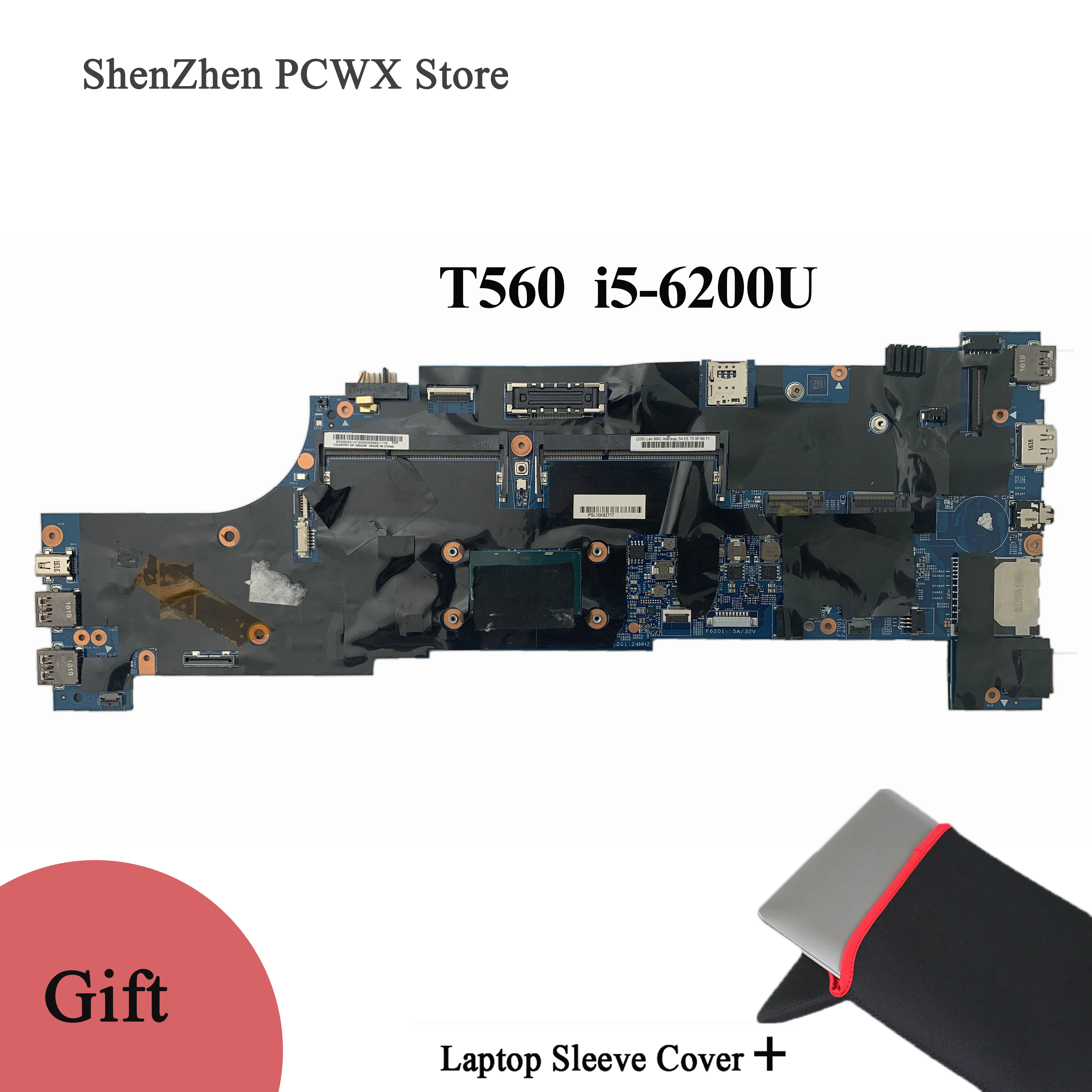

for Lenovo thinkpad T560 Motherboar with CPU i5-6200U Integrated Mainboard 01AY300 fully Tested