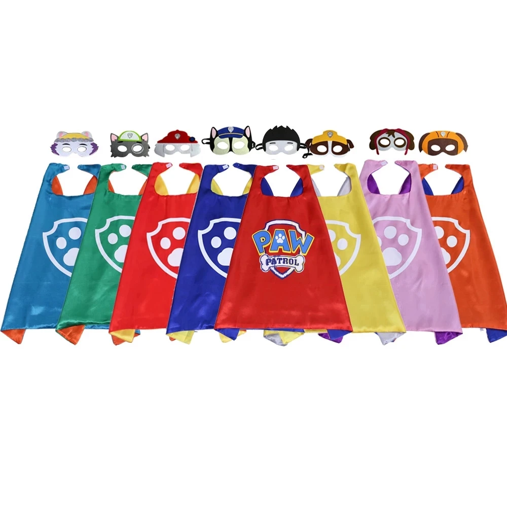 Paw Patrol Toy Set Halloween Bambini Cane Pat Patrouille Anime Figure Costume Cosplay Patrulla Cina Maschera Mantello Giocattoli Per Bambini Regali