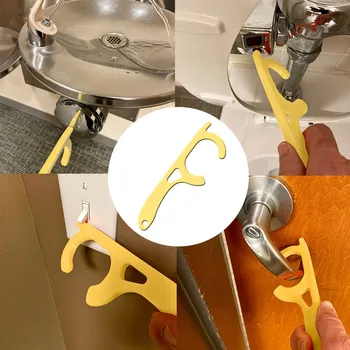 

Hygienic Door Handle Elevator Button Contactless Tool Protection No-Touch Anti-bacterial EDC Safety Door Opener Easy To Carry