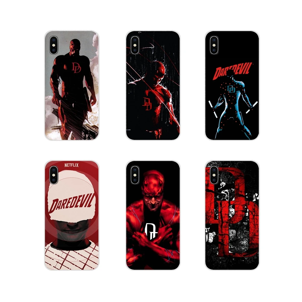 Для Apple IPhone X XR XS 11Pro MAX 4S 5s 5C SE 6S 7 8 Plus ipod touch 5 6 Marvel Comics Daredevil Красный силиконовый чехол