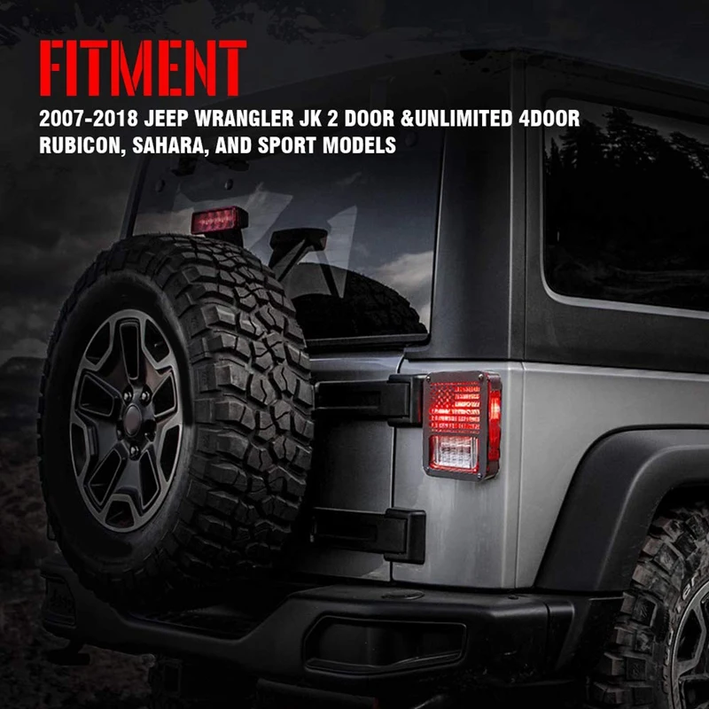 Автомобильный задний светильник, защитные накладки для 2007- Jeep Wrangler JK, неограниченное количество аксессуаров-1 пара