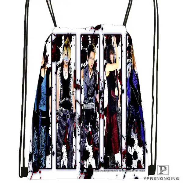 Drawstring Backpack Custom Yruha the Gazette походная сумка на шнурке милый рюкзак для детей(черная спинка) 31x40 см#180531-04-11 - Цвет: Drawstring Backpack