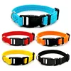 Nylon Webbing Dog Collar Fashion Buckle Pet Collar for Small Medium Dogs Chihuahua Dog Red Black Blue Orange Pet Accessory