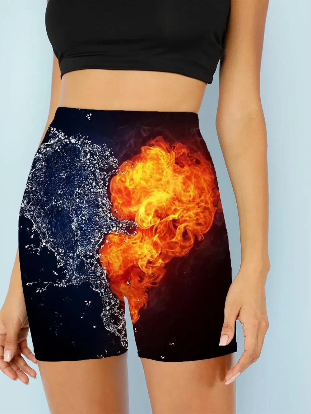 

3d Shorts Love Shorts Women Flame Couples Casual Harajuku Fashion Womens Pants Hot Lady Cool High Quality