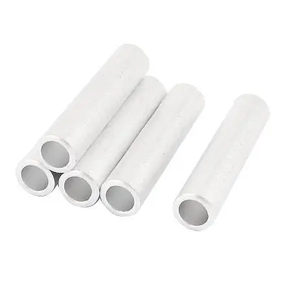 

5Pcs Aluminium Tube Inline Straight Wire Connector 11mm Inner Dia 72.5mm Long