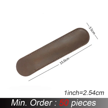 

50 pieces / lot Genuine Leather Pen Bag Case Vintage Single Pencil Pouch Holder For Rollerball Fountain Ballpoint Pen A-T07