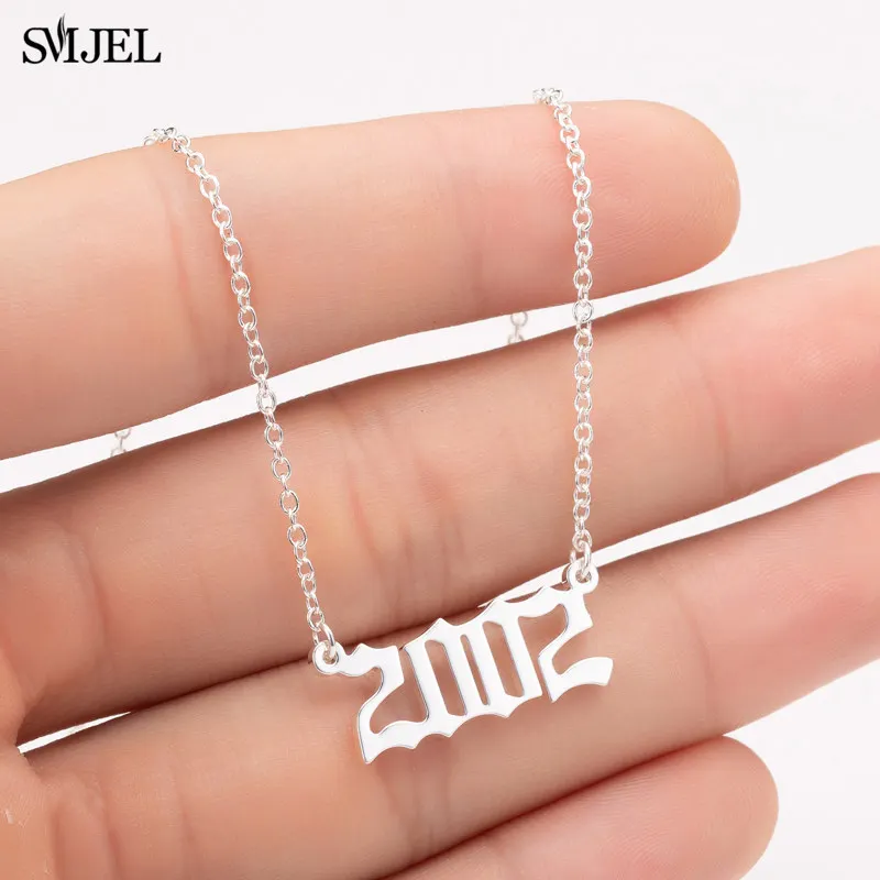 Birth Year Number Necklaces for Women Angel Number Year 1980 1997