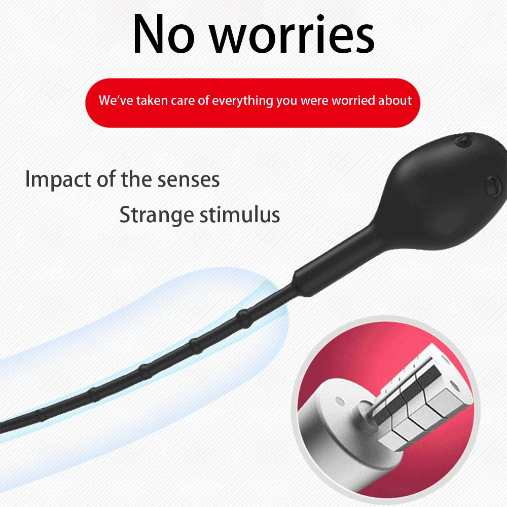 12 Frequency Urethral Vibrator Catheter Penis Plug Sex Toy for Men