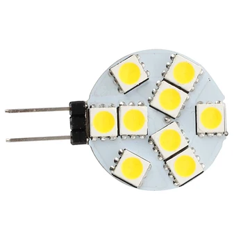 

10 pcs G4 DC 12V 9 5050 SMD LED Spot Light Bulb Warm White for RV Boat