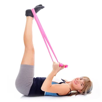 

20190new 1.2m Elastic Yoga Pilates Rubber Stretch Exercise Band Arm Back Leg Fitness All thickness 0.35mm same resistance