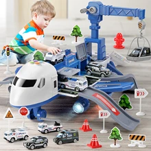

Airplane Toy, Kids Airplane Toys for 3 4 5 6 Year Old Boys Girls Toddlers, Aircraft Vehicle Play Set with 4 Vehicles