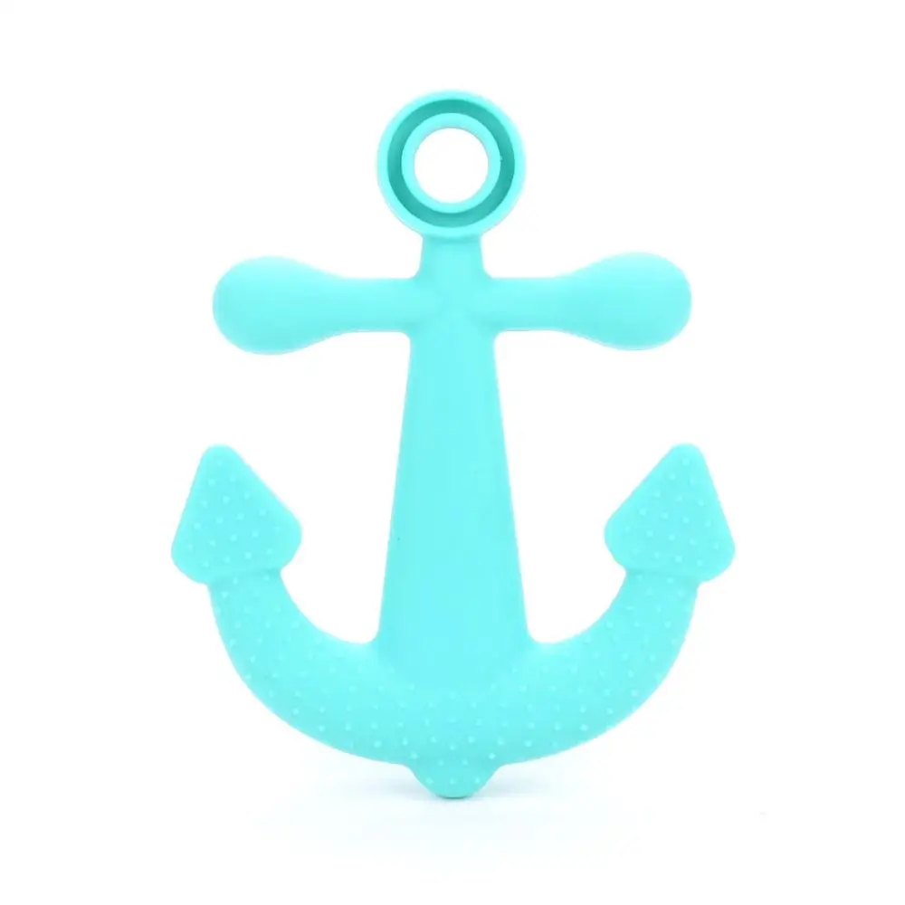 Торговля океана музыканта силиконовый Прорезыватель для зубов игрушечное ожерелье аксессуары детские игрушки-Жвачки силиконов бусов мягкое зубное кольцо для детей «сделай сам» - Цвет: Anchor 3