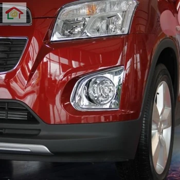 

For Chevrolet Chevy Trax Tracker 2014 2015 Front Fog light Lamp Cover front Fog Lights ABS Chrome Frame Accessories