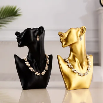 

Creative Resin Crafts Earrings Necklace Pendant Portrait Display Stand Props Jewelry Display Shooting Ornaments Gifts