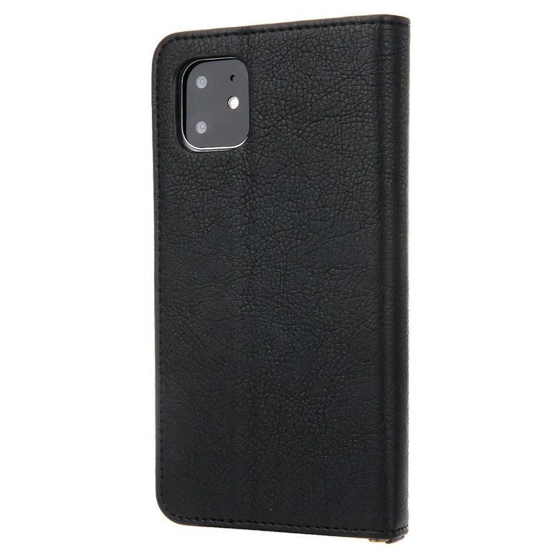 Для iPhone PU кожаный бумажник чехол для кредитных карт Coque Поддержка чехол черного цвета