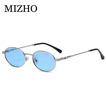 

MIZHO Brand UV Protection Polarized Sunglasses Women Oval Gradient Metal Frame Punk Sun Glasses Retro Coating Eyewear Men 2021
