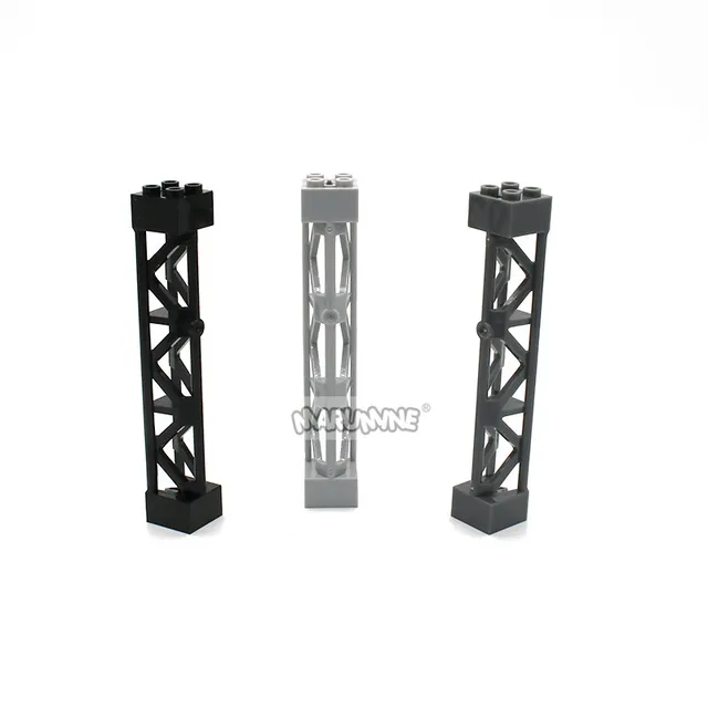 Marumine Lattice Tower 2x2x10 W/Cross 58827 Building Blocks 95347 Bricks Compatible Assembles City View Particles Rail Fence 3