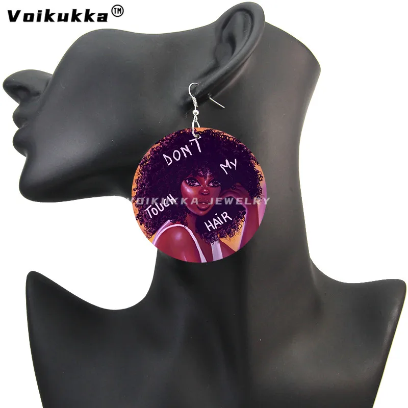 Voikukka Jewelry 2021 New Product 6 Cm Round Wood Both Sides Printing Facial Makeup Paintings African Ethnic Accessory 11 Voikukka Jewelry 2021 New Product 6 Cm Round Wood Both Sides Printing Facial Makeup Paintings African Ethnic Accessory