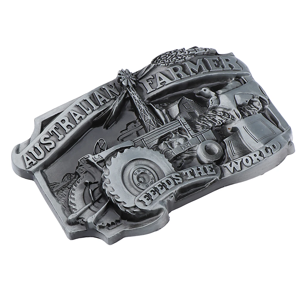 Men's Western  Cowboy Ranch Machine Tool Bronze Belt Buckle